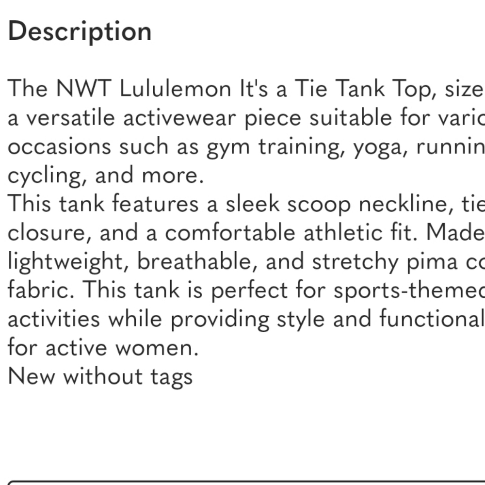 Lululemon Athletica Pure White Tie-Front Tank Top - Picture 9 of 10